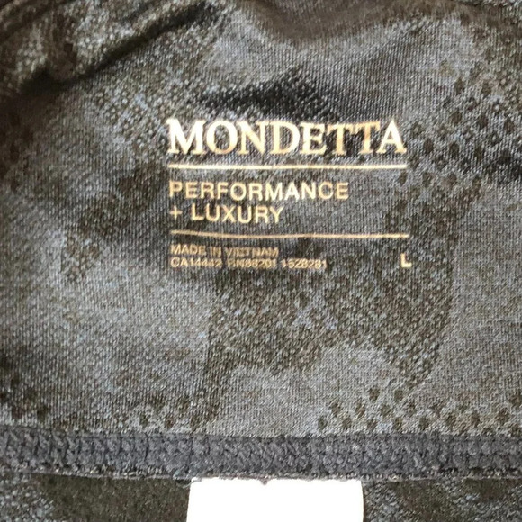 Mondetta Snakeskin Pattern Deep Blue Performance Luxury Leggings, Size L - Picture 9 of 10
